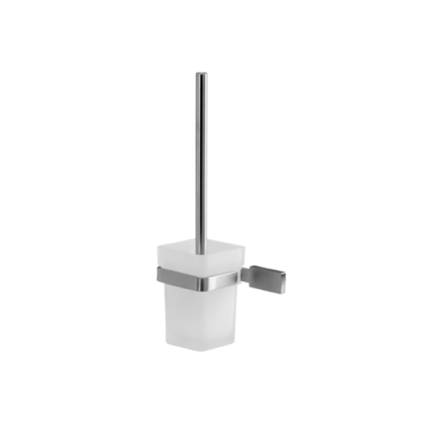Satin stainless steel toilet brush holder - SQUARE